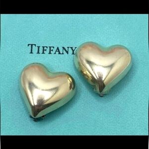 TIFFANY AND CO STERLING SILVER CLIP ON PUFFY EARRINGS